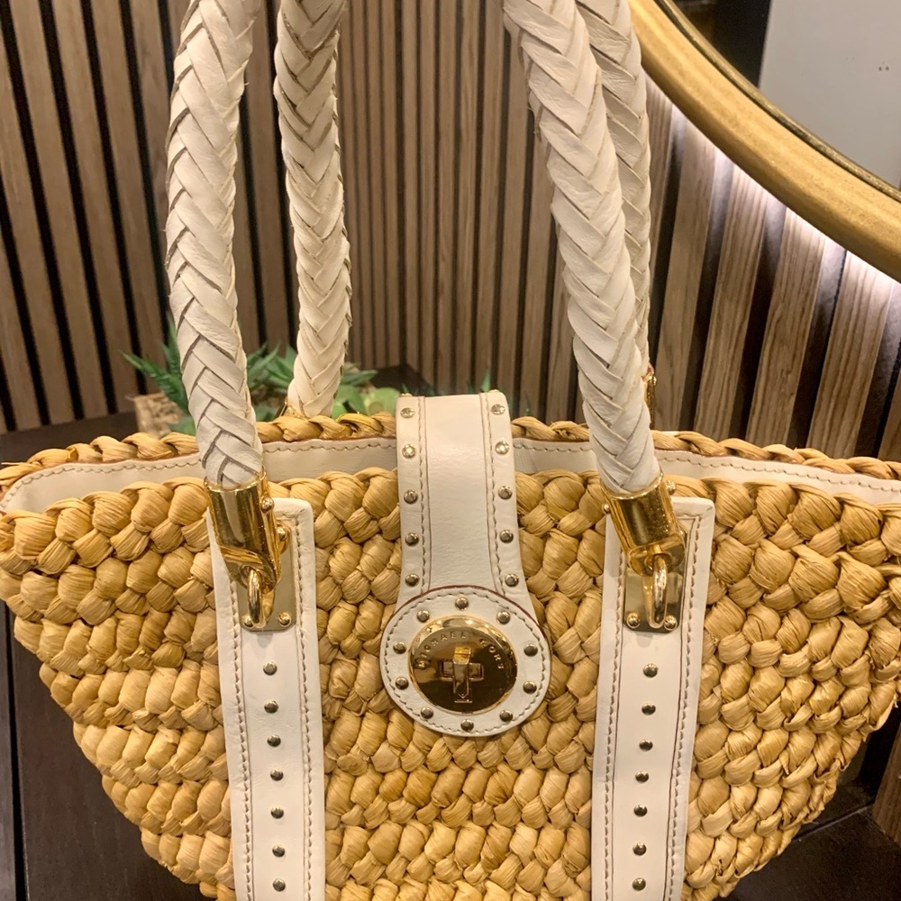 MK Woven Straw Shoulder/Satchel bag